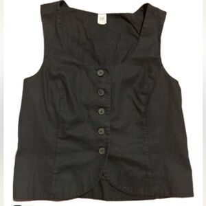 GAP Black Button-Up Vest